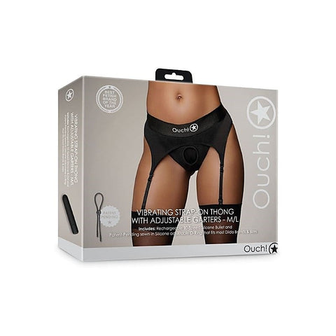 Silicone Vibrating Strap-On Thong by Shots Toys