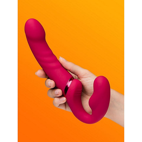 Lapis Flexible Vibrating Strapless Strap On by Lovense