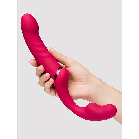 Lapis Flexible Vibrating Strapless Strap On by Lovense
