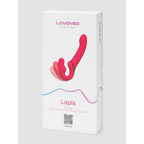 Lapis Flexible Vibrating Strapless Strap On by Lovense