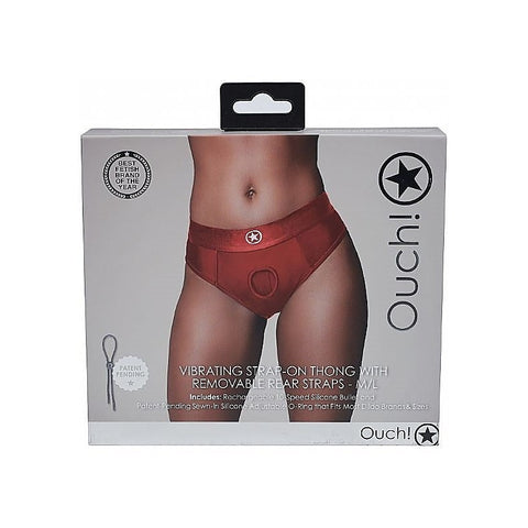 Vibrating Strap-on Thong with Removable Butt Straps