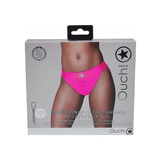 Ouch! Vibrating Strap-on Panty Harness by Shots Toys
