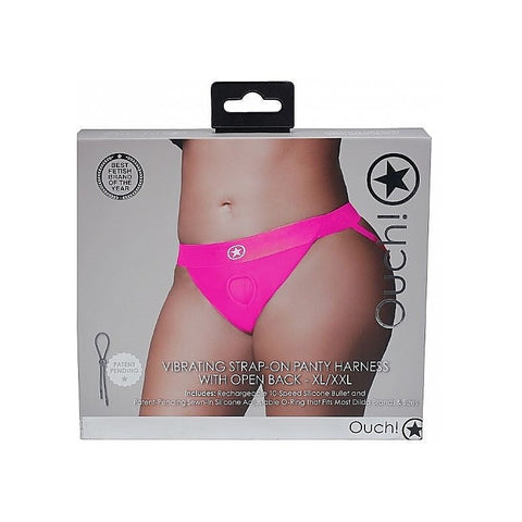 Ouch! Vibrating Strap-on Panty Harness by Shots Toys
