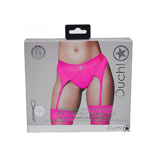 Ouch! Intimate Pleasure Strap-on Thong - Pink by Shots Toys