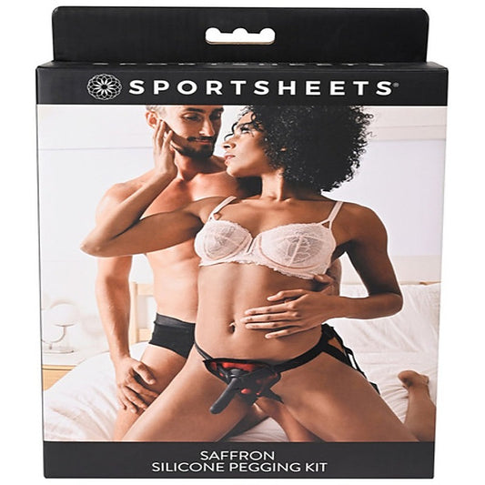 Saffron Silicone Strap-On Pegging Kit by Sportsheets
