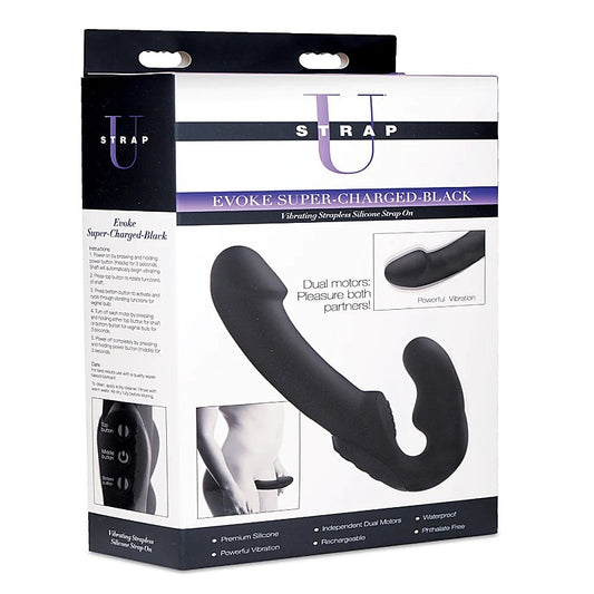 Strap U Evoke Rechargeable Vibrating Silicone Strap On