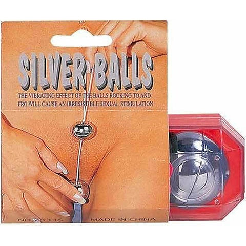 Silver Plastic Boxed Duo Ben Wa Balls by Seven Creations