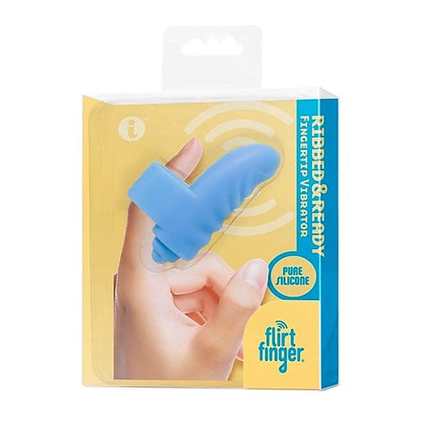Flirt Finger Ribbed and Ready Adult Massager by Icon Brands