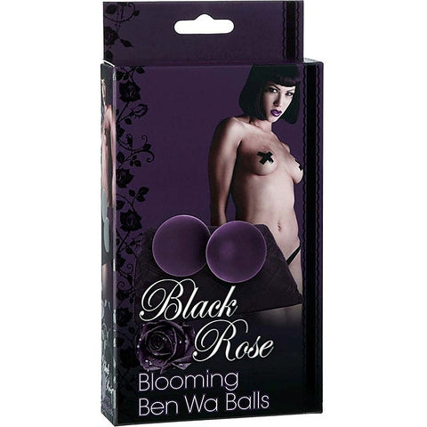 Black Rose Blooming Ben Wa Balls by Doc Johnson