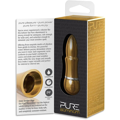Pure Aluminium Gold Small Vibrating Bullet