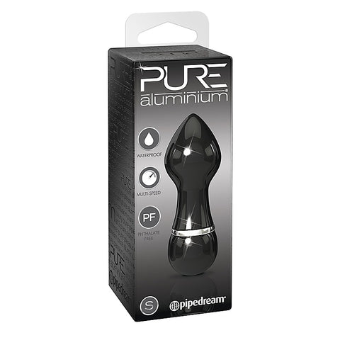 Pure Aluminium Black Bullet Vibrator Small by Pipedream