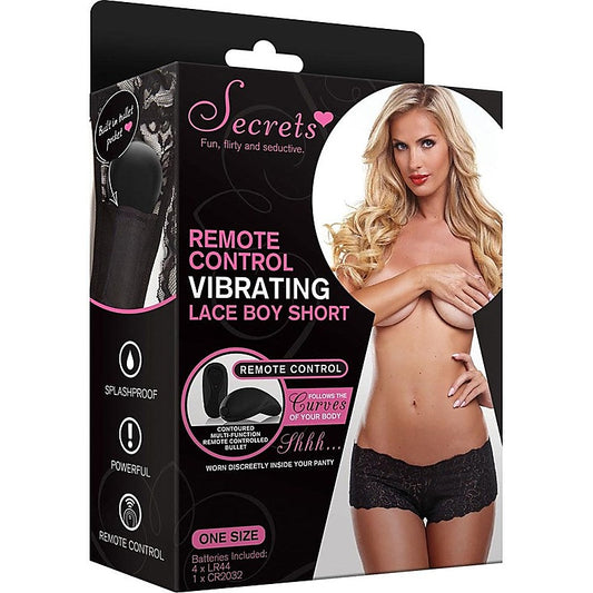 Secrets Vibrating Lace Boyshort by Xgen Products