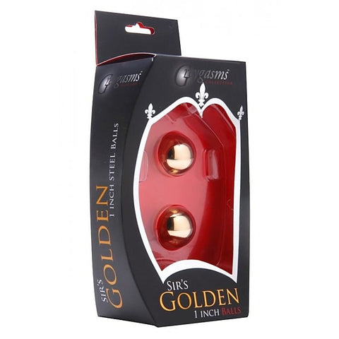 Sir's Gold Plated 1 Inch Kegel Balls by XR Brands
