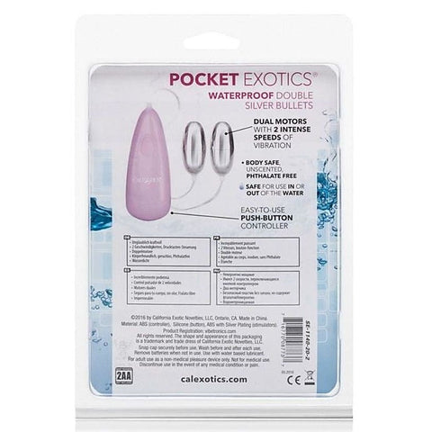 Pocket Exotics Waterproof Double Silver Bullet