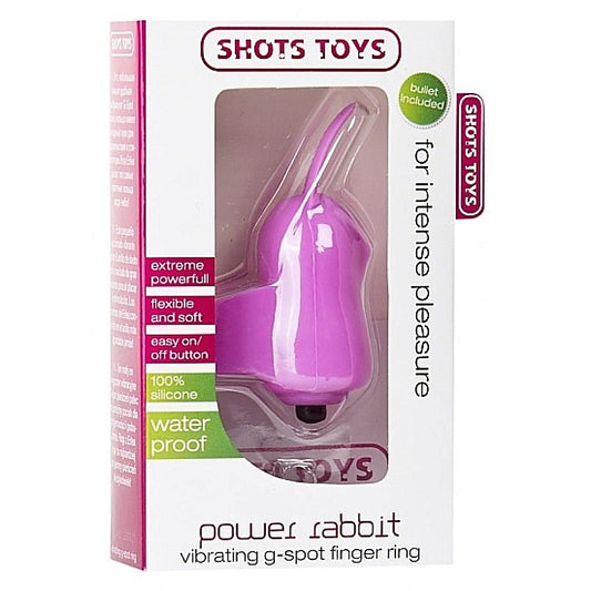 Power Rabbit Vibrating G-Spot Finger Ring by Shots Toys