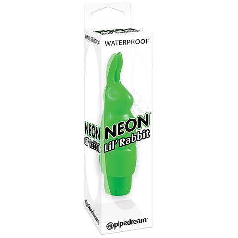 Neon Lil Rabbit Waterproof Massager by Pipedream