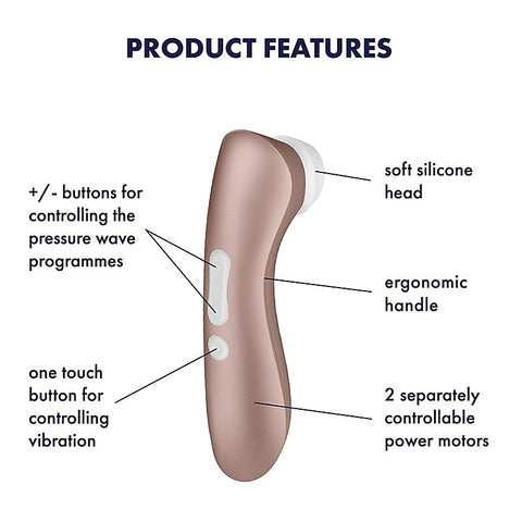 Pro 2+ Air Pulse Vibrating Clitoral Stimulator By Satisfyer
