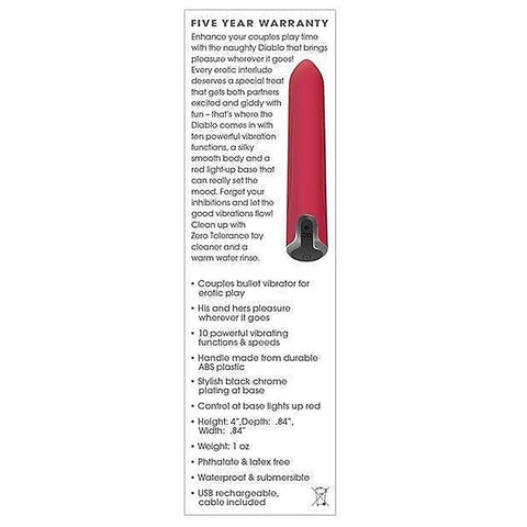 Zero Tolerance Diablo Rechargeable Bullet by Evolved