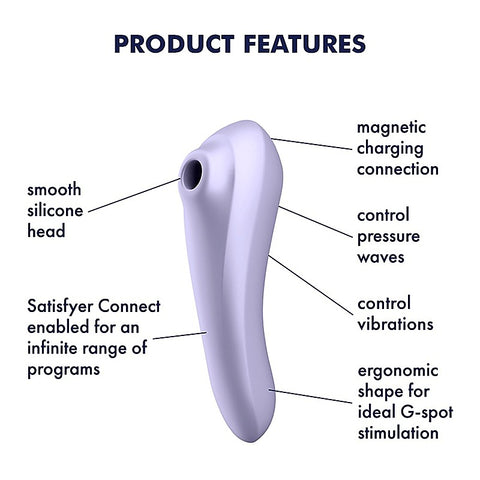 Dual Pleasure Air Pulse Clitoral and G Spot Vibrator