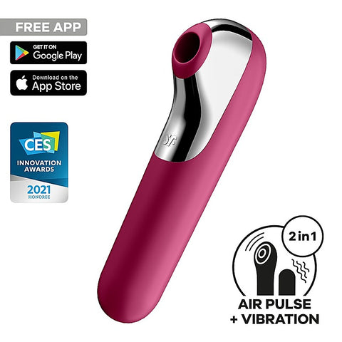 Dual Love Air Pulse Multi Functions Clitoral Massager