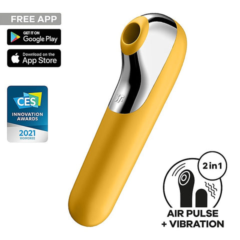 Dual Love Air Pulse Multi Functions Clitoral Massager