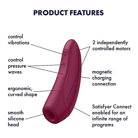Curvy 1+ App Controlled Air Pulse Vibrating Clitoral