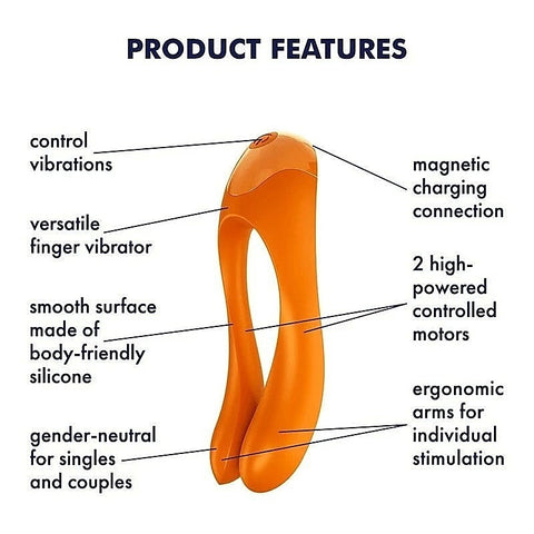 Candy Cane Waterproof Full Body Finger Vibrator by Satisfyer