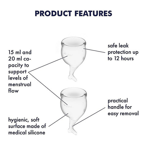 Feel Secure Medical Grade Silicone Menstrual Cups
