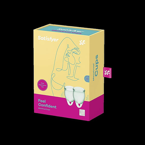 Feel Confident Silicone Menstrual Cups Set of 2 Condom