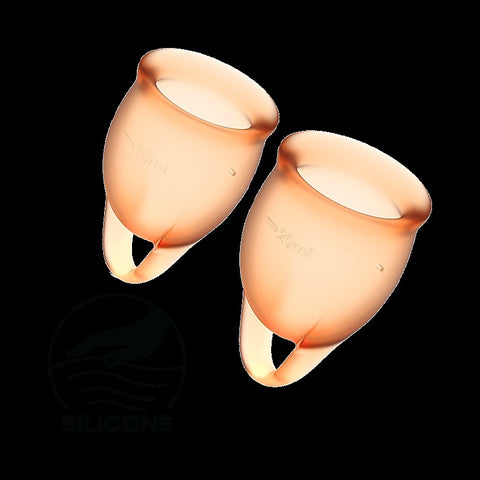 Feel Confident Silicone Menstrual Cups Set of 2 Condom
