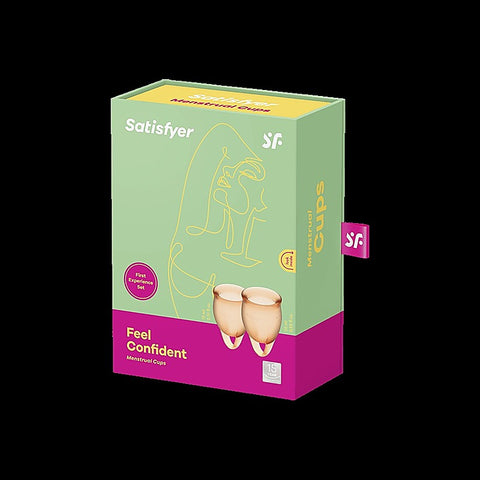 Feel Confident Silicone Menstrual Cups Set of 2 Condom