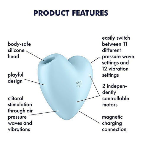 Cutie Heart 12 Functions USB Rechargeable Clitoral Vibrator