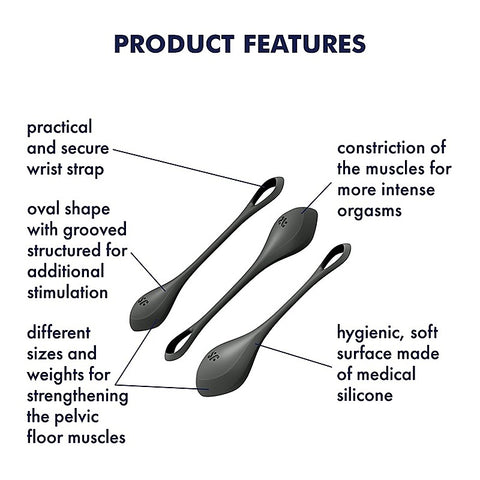 Yoni Power 2 Silicone Kegel Exerciser Balls by Satisfyer