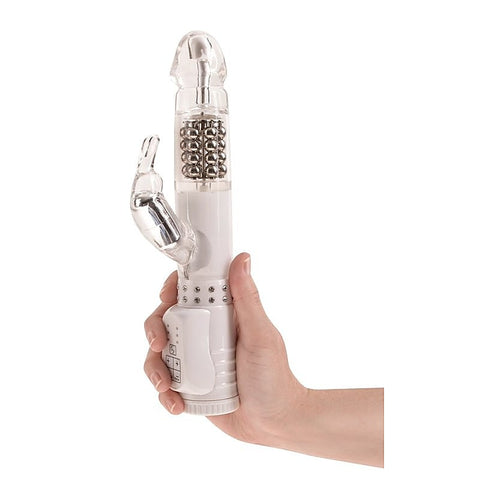 White Diamond Multi Functions Rabbit Vibrator by Pipedream