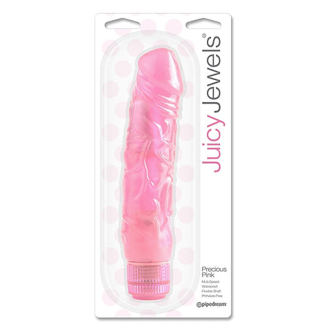 Juicy Jewels Precious Pink Dildo Vibrator by Pipedream