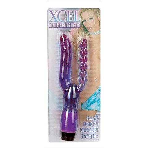 Xcel 10-Inch Dual Stimulation Vibrator by Seven Creations