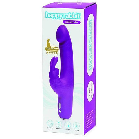 Happy Rabbit Slimline Realistic Rechargeable Rabbit Vibrator