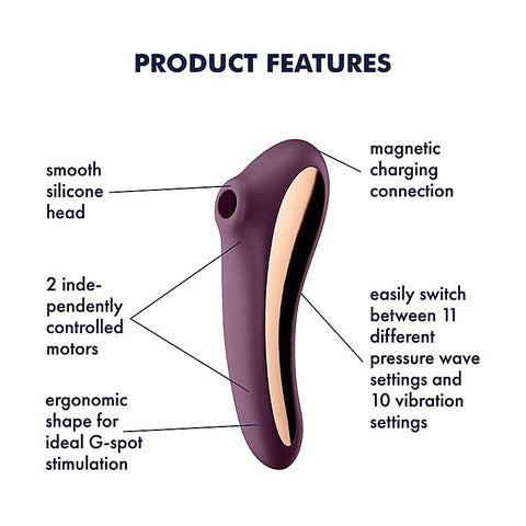 Dual Kiss Double Sided Air Pulse Clitoral Vibrator