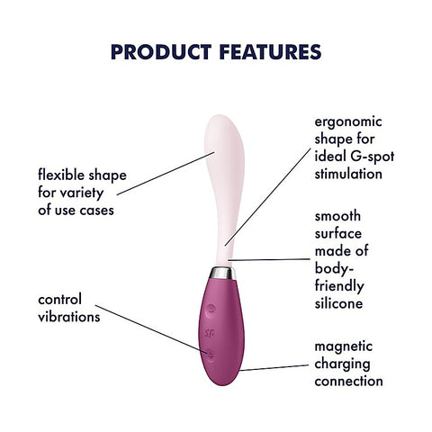 Flex 3 Bendable Silicone G Spot Vibrator by Satisfyer