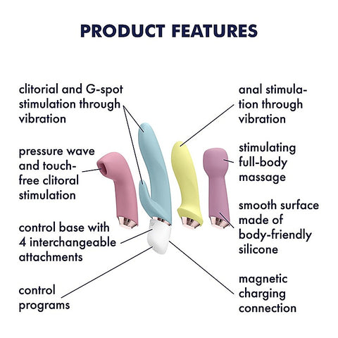 Marvelous Four Silicone Vibrator Set by Satisfyer