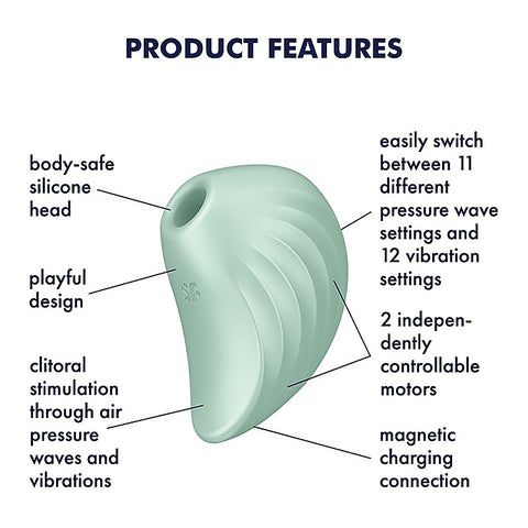 Pearl Diver Lay-on Air Pulse Clitoral Stimulator