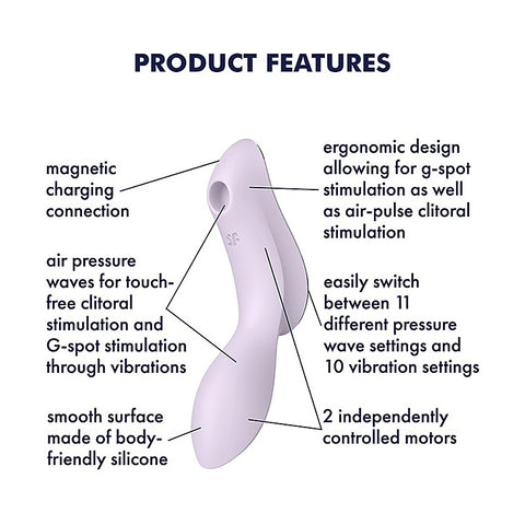 Curvy Trinity 2 Air Pulse Clitoral and G Spot Vibrator