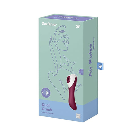 Dual Crush Air Pulse Clitoral and G Spot Vibrator