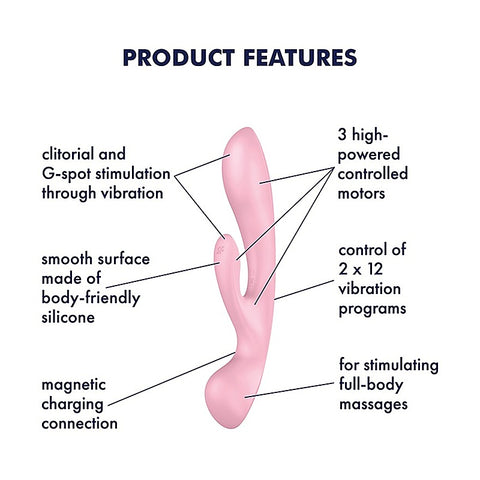 Triple Oh Massager and Rabbit Vibrator by Satisfyer