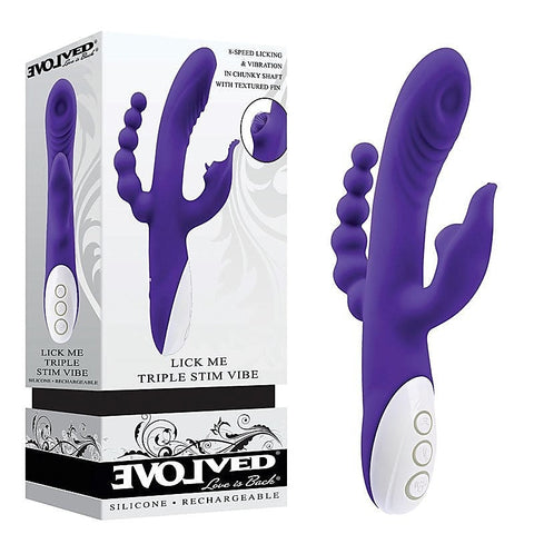 Lick Me Triple Stim Vibrator by Evolved