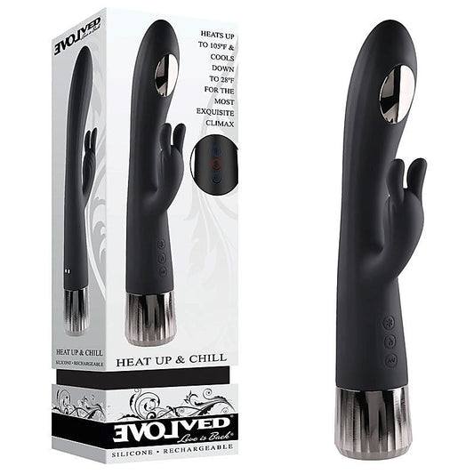 Heat & Chill Silky Rabbit Vibrator by Evolved