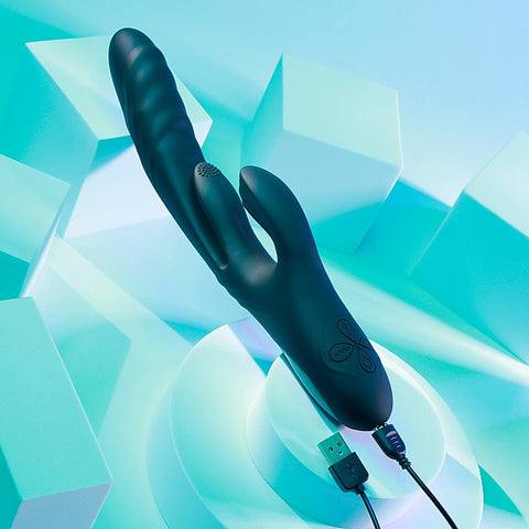 Playboy Pleasure Rapid Rabbit Silicone Vibrator by Evolved