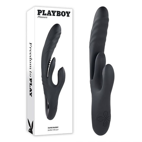 Playboy Pleasure Rapid Rabbit Silicone Vibrator by Evolved