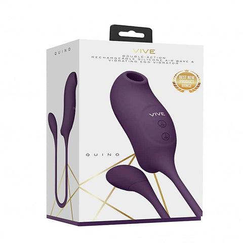 Quino Air Wave & Vibrating Egg Vibrator by Shots Toys