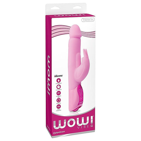 WOW! 6 Trifecta Multi Functions Rabbit Vibrator by Pipedream
